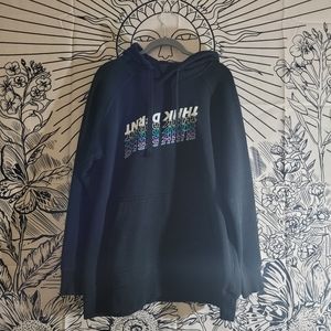 Long Black Think Different Print Sweater